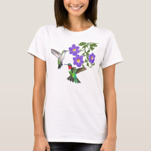 Ruby Throated Hummingbird Couple Shirt