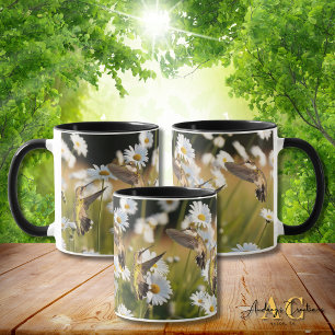 Ruby-Throated Hummingbird "Field of Daisys" Mug