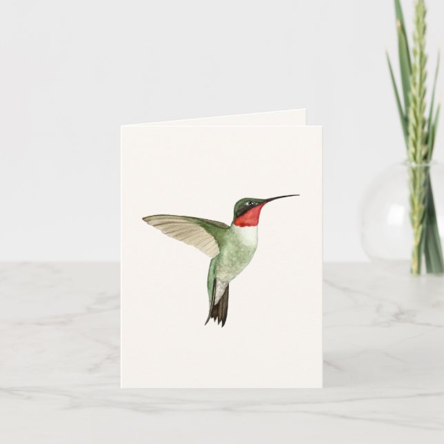 Ruby-throated Hummingbird Greeting Card (Front)