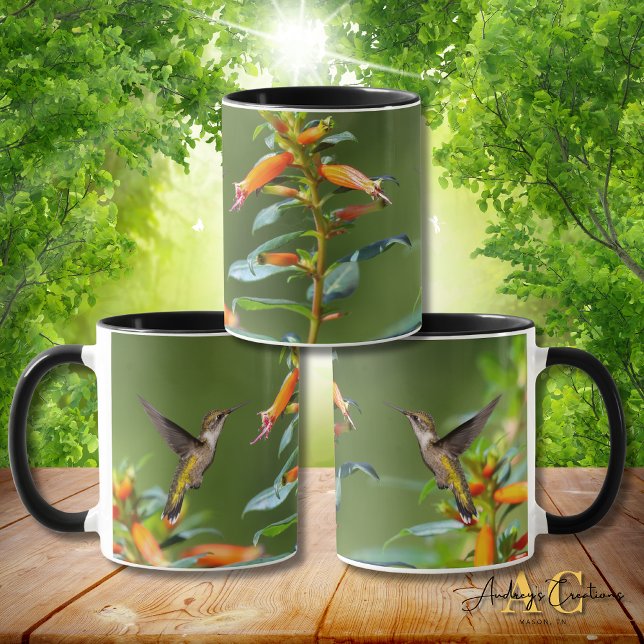 Ruby-Throated Hummingbird "in Cuphea" Mug (Creator Uploaded)
