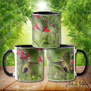 Ruby-Throated Hummingbird "in Radio Red Salvia" Mug