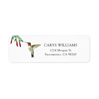 Ruby-throated Hummingbird Label