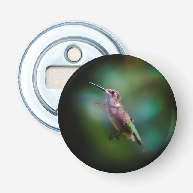 Ruby-throated Hummingbird - Original Photograph Bottle Opener (Front)