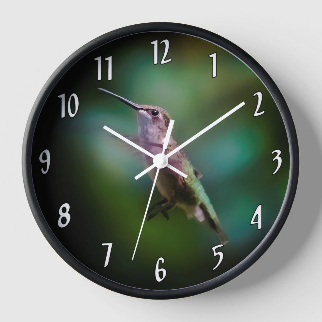 Ruby-throated Hummingbird - Original Photograph Clock (Front)