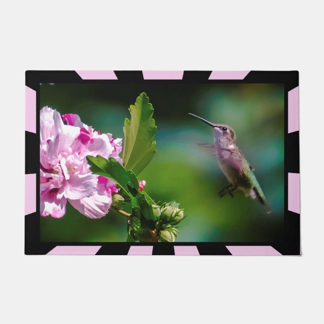 Ruby-throated Hummingbird - Original Photograph Doormat (Front)