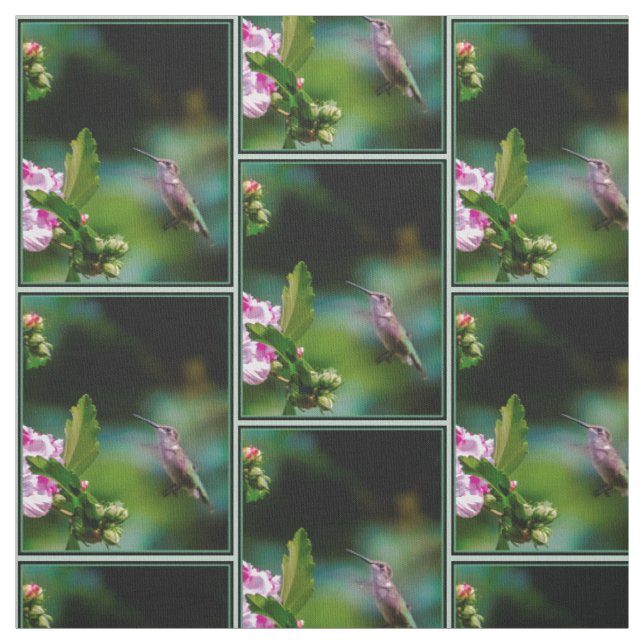 Ruby-throated Hummingbird - Original Photograph Fabric (Swatch)