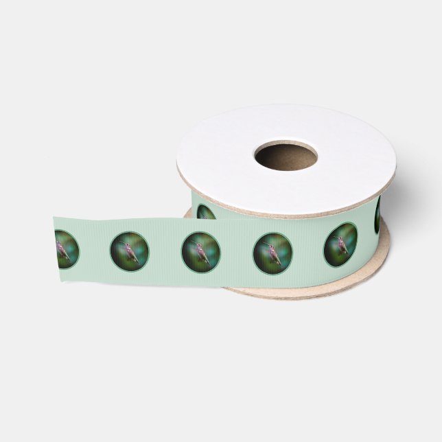 Ruby-throated Hummingbird - Original Photograph Grosgrain Ribbon (Spool)