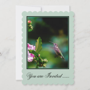 Ruby-throated Hummingbird - Original Photograph Invitation