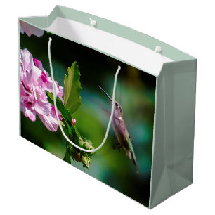 Ruby-throated Hummingbird - Original Photograph Large Gift Bag