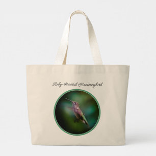 Ruby-throated Hummingbird Original Photograph Large Tote Bag