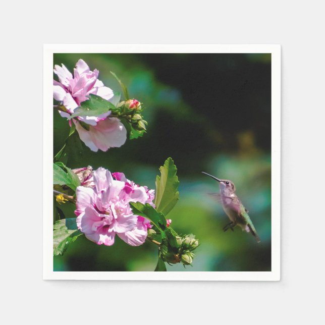Ruby-throated Hummingbird - Original Photograph Napkin (Front)