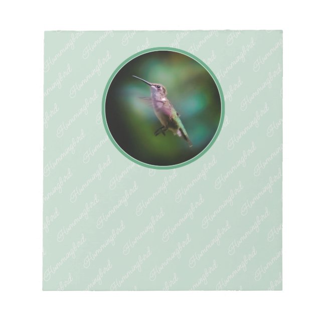 Ruby-throated Hummingbird - Original Photograph Notepad (Front)
