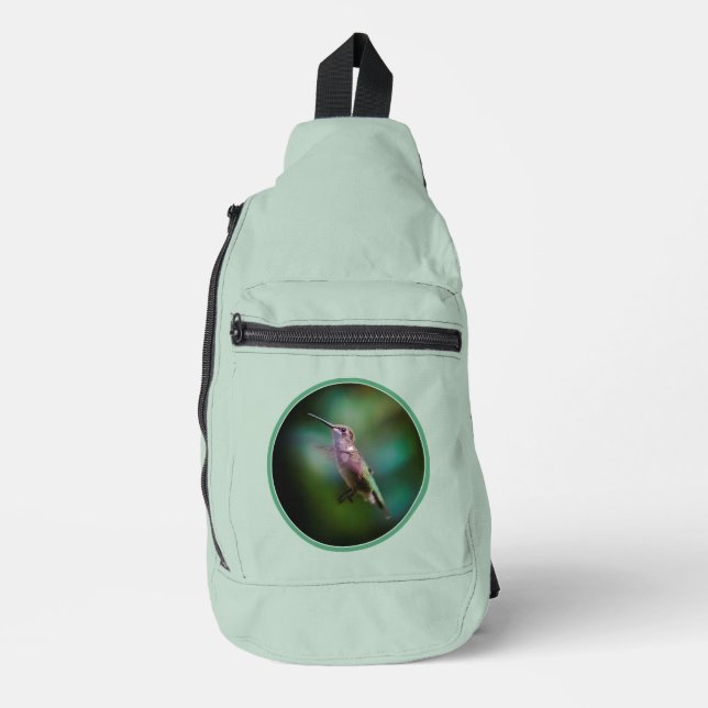 Ruby-throated Hummingbird Original Photograph Sling Bag (Front)