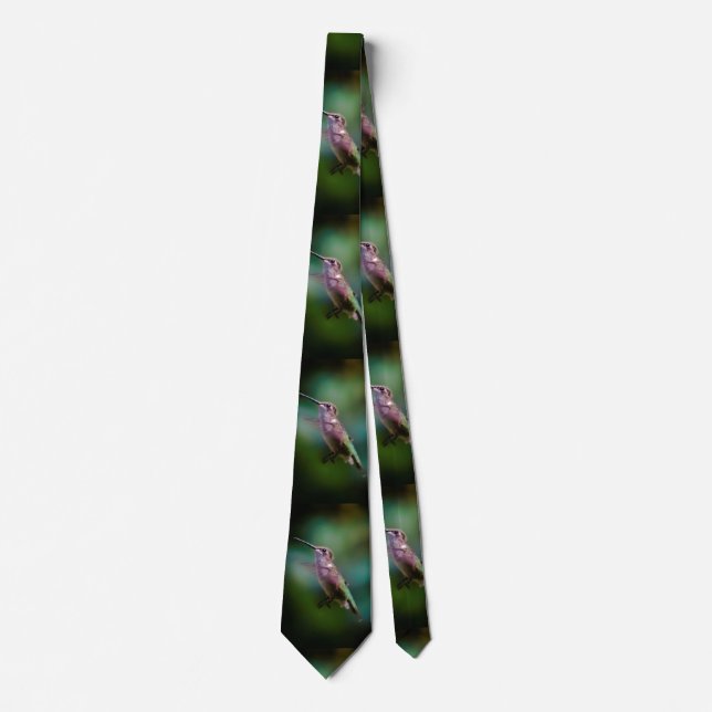 Ruby-throated Hummingbird - Original Photograph Tie (Front)