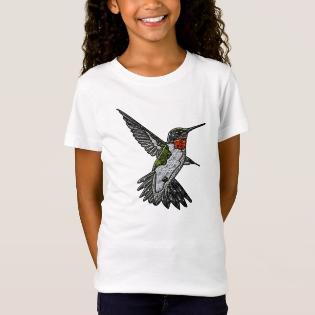 Ruby Throated Hummingbird T-Shirt (Front)