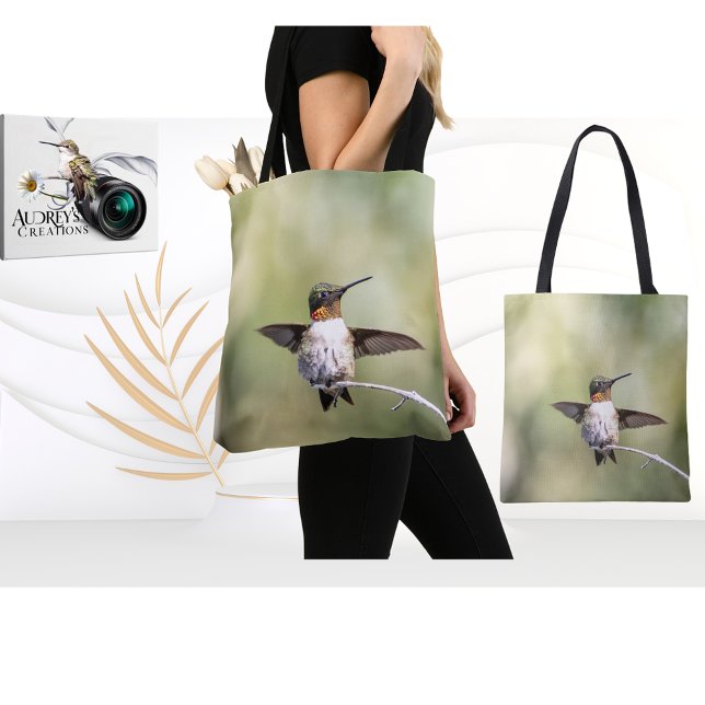 Ruby-Throated Hummingbird  Tote Bag (Creator Uploaded)