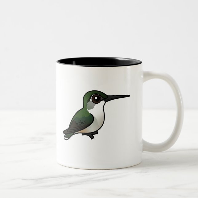 Ruby-throated Hummingbird Two-Tone Coffee Mug (Right)