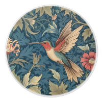 Ruby-throated hummingbird William Morris style
