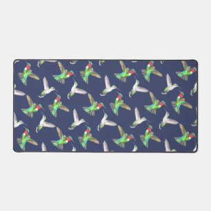 Ruby Throated Hummingbirds Desk Mat