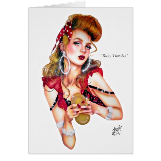 Ruby Tuesday by Elizabeth Austin Greeting Card