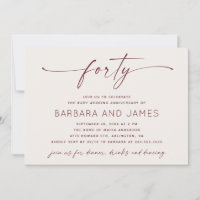 Ruby Wedding 40th Anniversary | Soft Ivory Photo