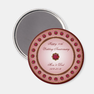 Ruby Wedding Anniversary Magnet