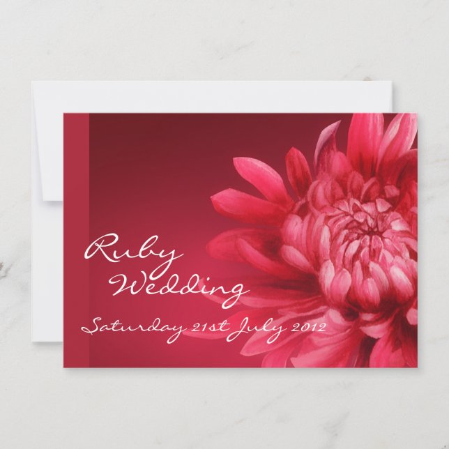 Ruby wedding party invite 40th (Front)