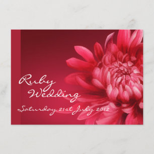 Ruby wedding party invite 40th