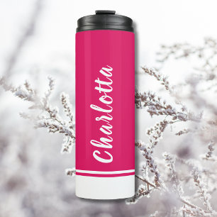 Ruby White Elegant Minimal Customised Thermal Tumbler