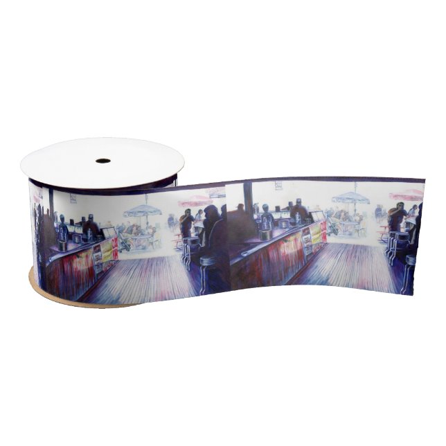 Ruby's, Coney Island, New York Satin Ribbon (Spool)