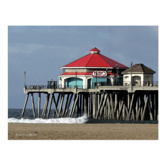 Ruby's Diner - Huntington Beach Pier Postcard
