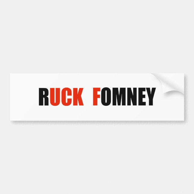 RUCK FOMNEY - BUMPER STICKER (Front)