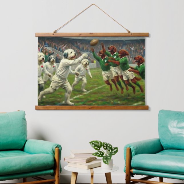 Ruck of the Irish! 🏉🍀 Hanging Tapestry (Living Room)