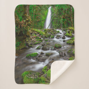 Ruckel Creek Falls, Columbia River Gorge Oregon Sherpa Blanket