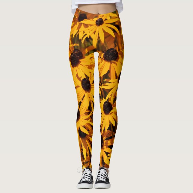 Rudbeckia Fulgida / Orange Coneflower Leggings (Front)