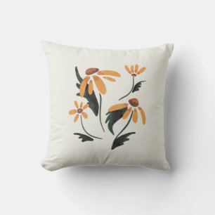 Rudbeckia Hirta Black-Eyed Susan Aesthetic Flowers Cushion