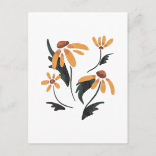 Rudbeckia Hirta Black-Eyed Susan Aesthetic Flowers Holiday Postcard
