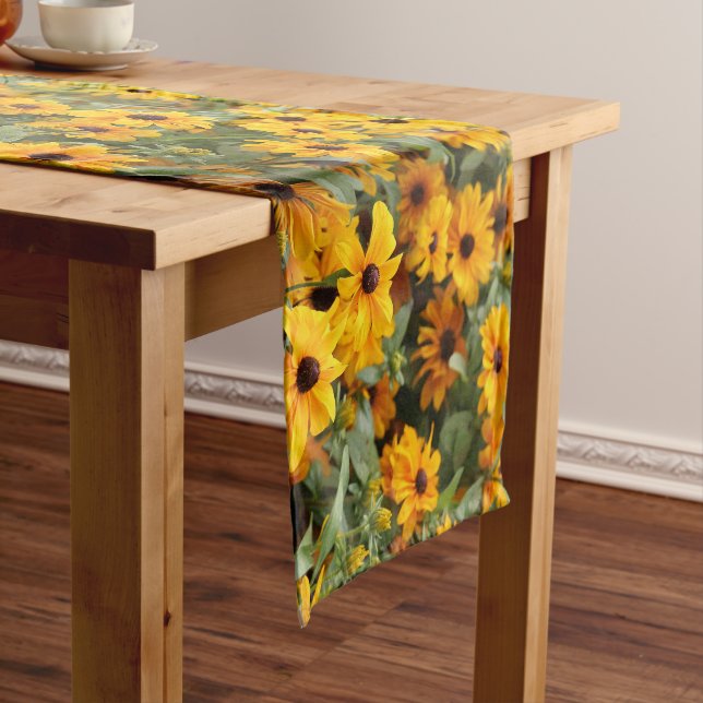 Rudbeckias / A Bed of Black-Eyed Susans Long Table Runner (In Situ)
