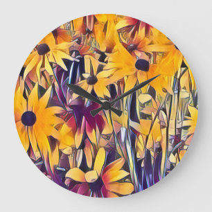 RUDBECKIAS   LARGE CLOCK