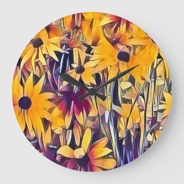 RUDBECKIAS   LARGE CLOCK (Front)