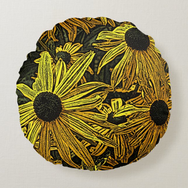RUDBECKIAS ROUND CUSHION (Front)