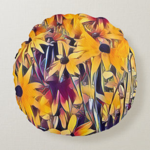 RUDBECKIAS ROUND CUSHION