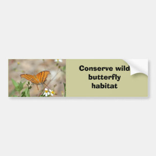 Ruddy Daggerwing butterfly bumper sticker
