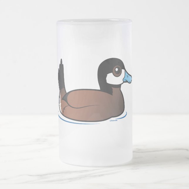 Ruddy Duck Frosted Glass Beer Mug (Center)