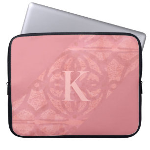 Ruddy Pink Batik Letter Laptop Sleeve
