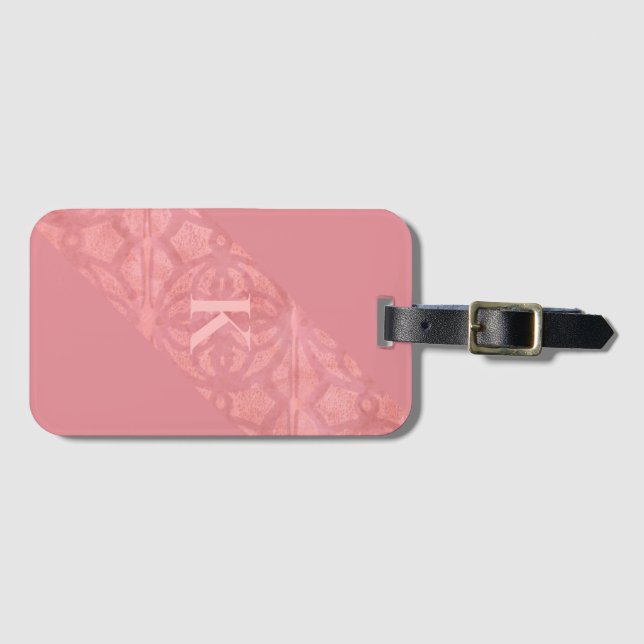 Ruddy Pink Batik Letter Luggage Tag (Front Horizontal)
