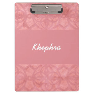 Ruddy Pink Batik Name Clipboard
