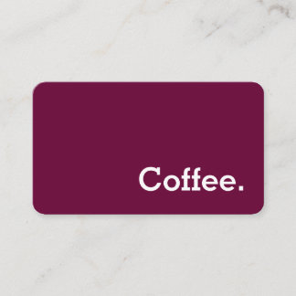 Ruddy Simple Word Dark Loyalty Coffee Punch-Card Card