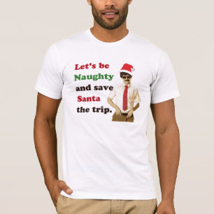 Rude 70's Moustache Santa Man T-Shirt