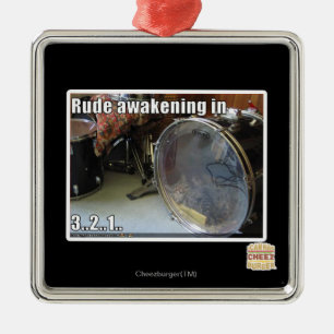 Rude awakening in metal tree decoration